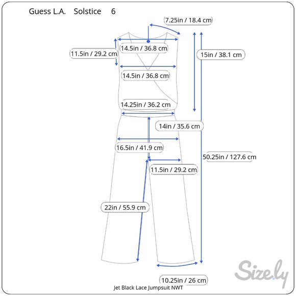 Guess L.A. Solstice Jet Black Crochet Lace Jumpsuit Nude Liner Size 6 NWT - Picture 10 of 10